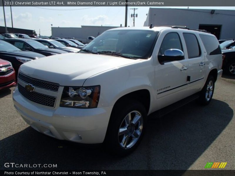 White Diamond Tricoat / Light Cashmere/Dark Cashmere 2013 Chevrolet Suburban LTZ 4x4