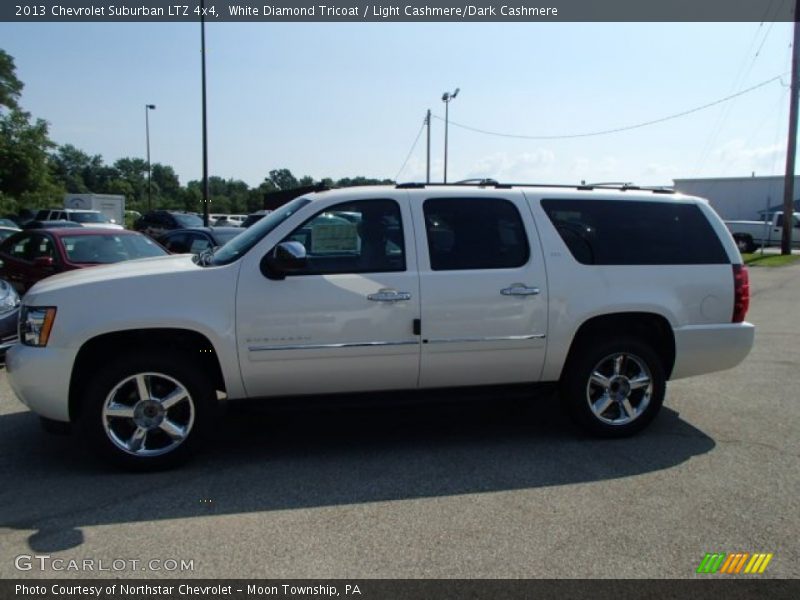 White Diamond Tricoat / Light Cashmere/Dark Cashmere 2013 Chevrolet Suburban LTZ 4x4