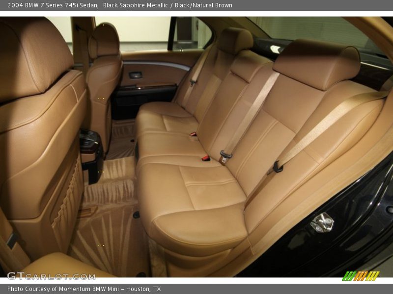 Black Sapphire Metallic / Black/Natural Brown 2004 BMW 7 Series 745i Sedan