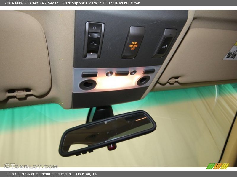 Black Sapphire Metallic / Black/Natural Brown 2004 BMW 7 Series 745i Sedan