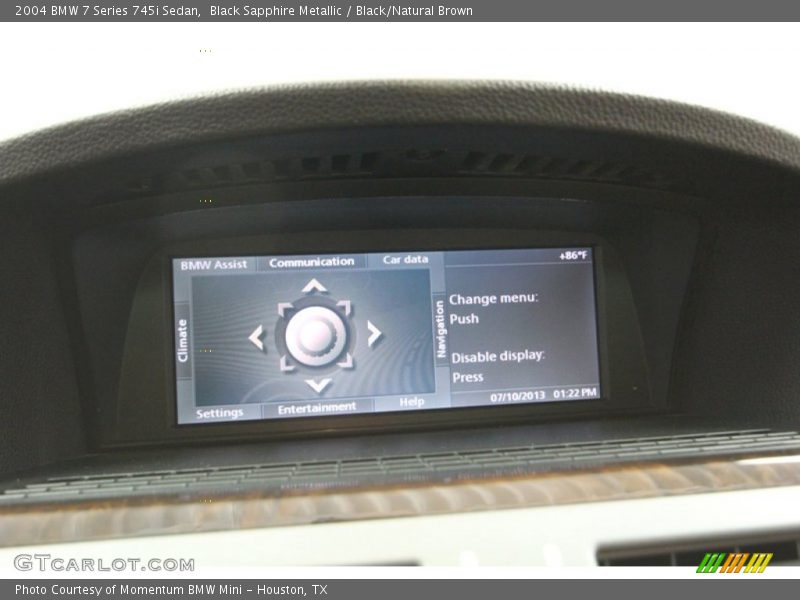 Black Sapphire Metallic / Black/Natural Brown 2004 BMW 7 Series 745i Sedan