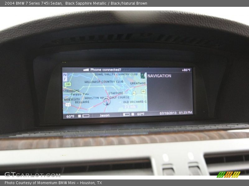 Black Sapphire Metallic / Black/Natural Brown 2004 BMW 7 Series 745i Sedan