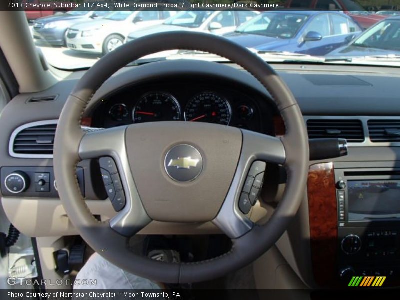 White Diamond Tricoat / Light Cashmere/Dark Cashmere 2013 Chevrolet Suburban LTZ 4x4