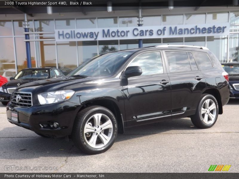 Black / Black 2008 Toyota Highlander Sport 4WD