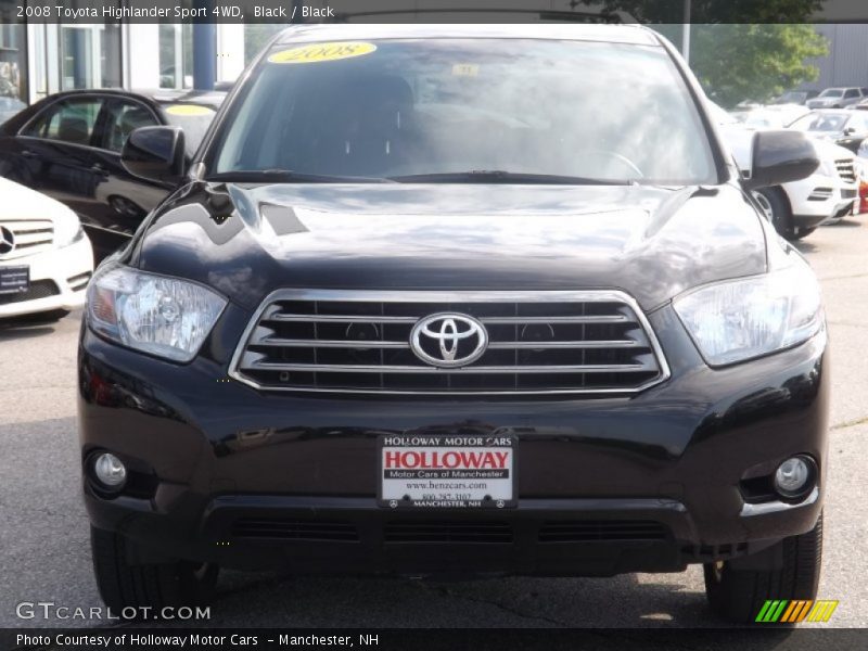 Black / Black 2008 Toyota Highlander Sport 4WD