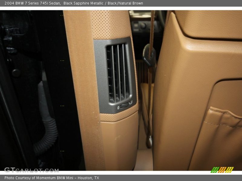 Black Sapphire Metallic / Black/Natural Brown 2004 BMW 7 Series 745i Sedan