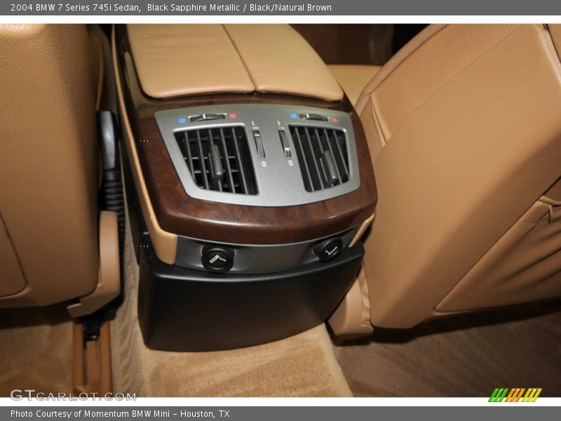 Black Sapphire Metallic / Black/Natural Brown 2004 BMW 7 Series 745i Sedan
