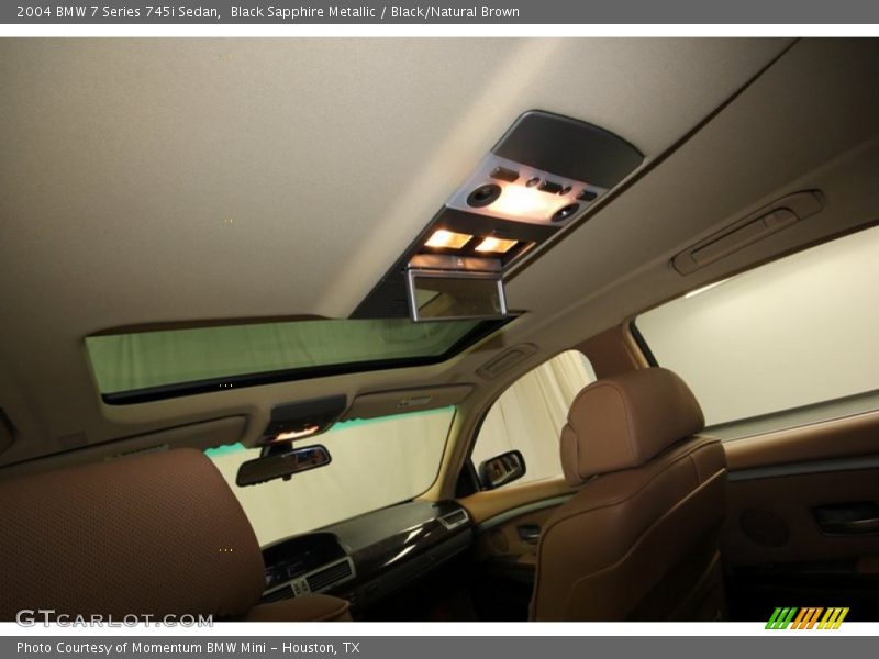 Black Sapphire Metallic / Black/Natural Brown 2004 BMW 7 Series 745i Sedan