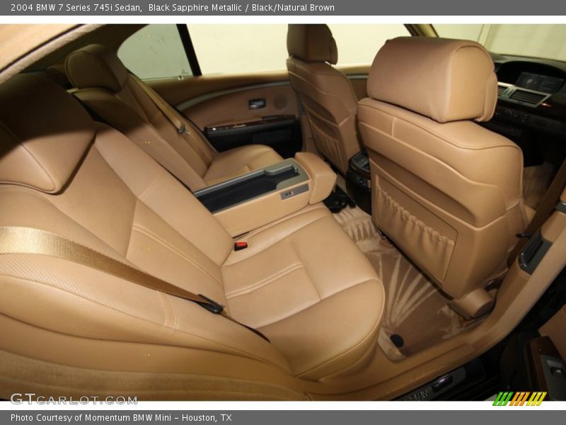 Black Sapphire Metallic / Black/Natural Brown 2004 BMW 7 Series 745i Sedan