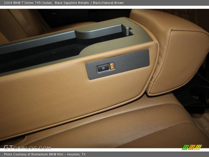 Black Sapphire Metallic / Black/Natural Brown 2004 BMW 7 Series 745i Sedan