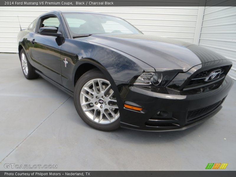 Black / Charcoal Black 2014 Ford Mustang V6 Premium Coupe