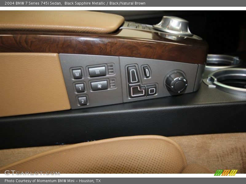 Black Sapphire Metallic / Black/Natural Brown 2004 BMW 7 Series 745i Sedan