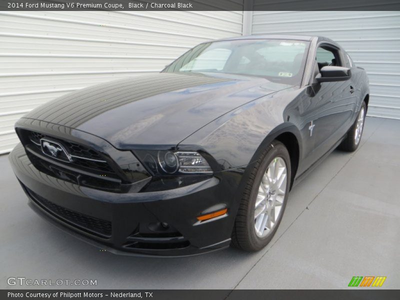 Black / Charcoal Black 2014 Ford Mustang V6 Premium Coupe