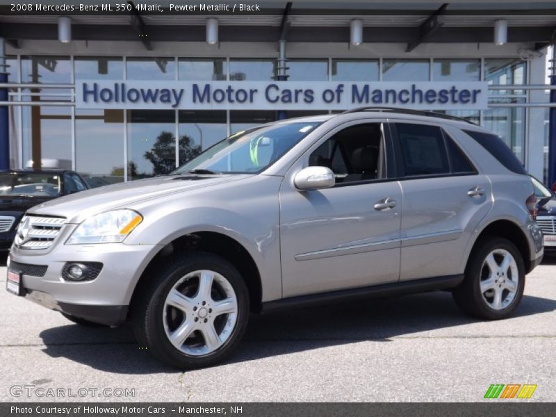 Pewter Metallic / Black 2008 Mercedes-Benz ML 350 4Matic