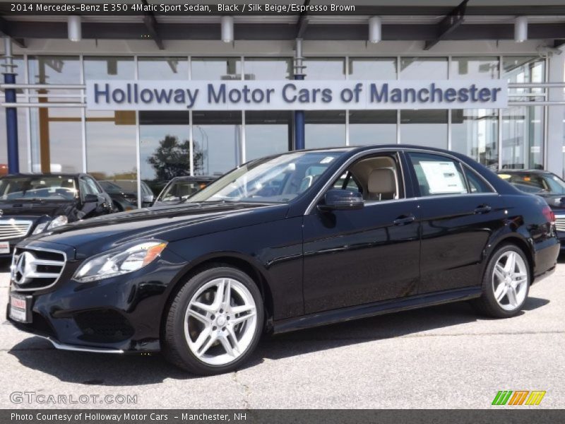 Black / Silk Beige/Espresso Brown 2014 Mercedes-Benz E 350 4Matic Sport Sedan