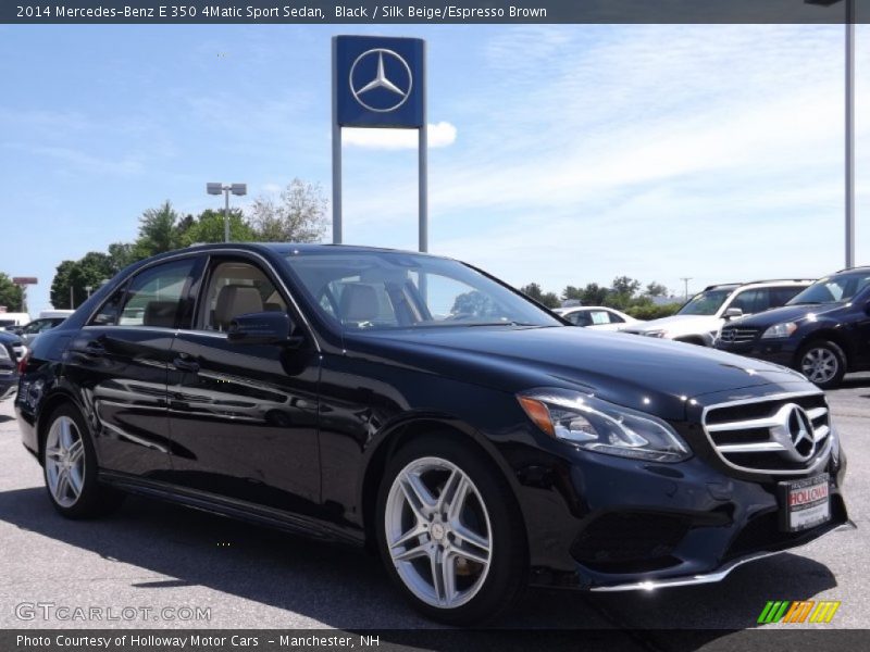 Black / Silk Beige/Espresso Brown 2014 Mercedes-Benz E 350 4Matic Sport Sedan