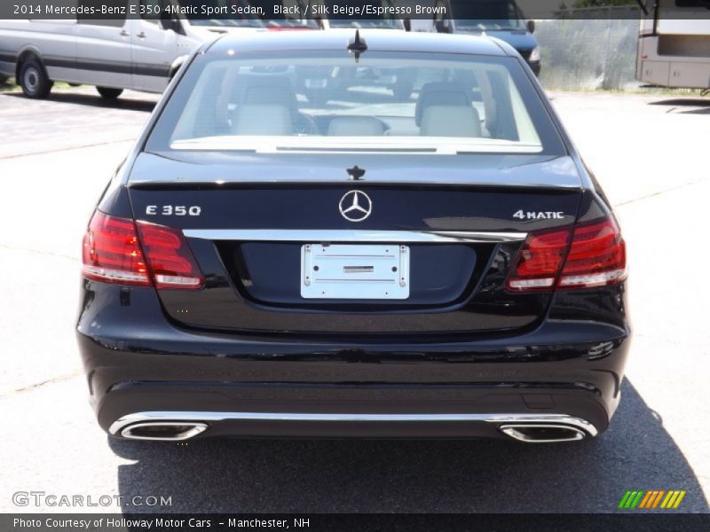 Black / Silk Beige/Espresso Brown 2014 Mercedes-Benz E 350 4Matic Sport Sedan