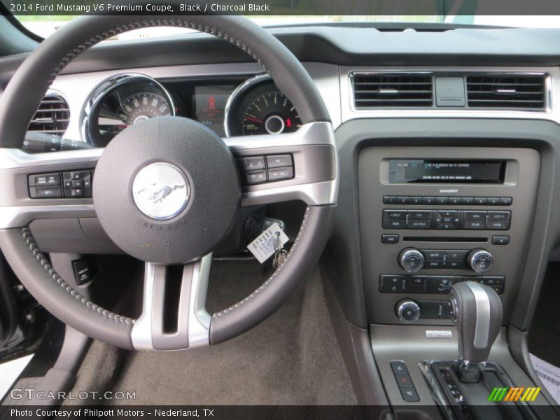 Black / Charcoal Black 2014 Ford Mustang V6 Premium Coupe