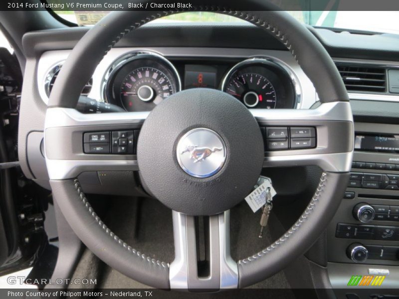 Black / Charcoal Black 2014 Ford Mustang V6 Premium Coupe