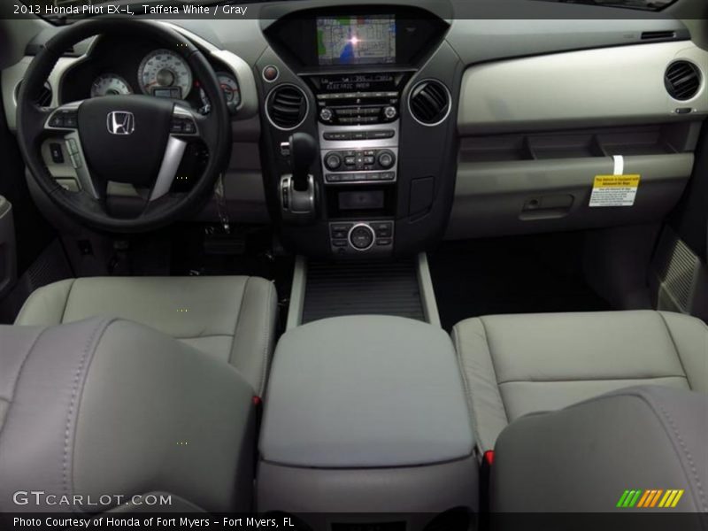Taffeta White / Gray 2013 Honda Pilot EX-L