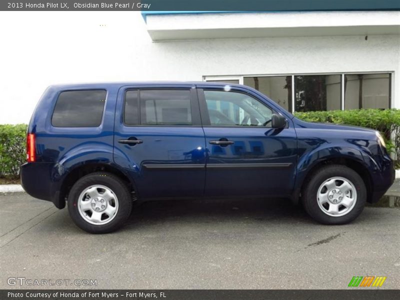 Obsidian Blue Pearl / Gray 2013 Honda Pilot LX
