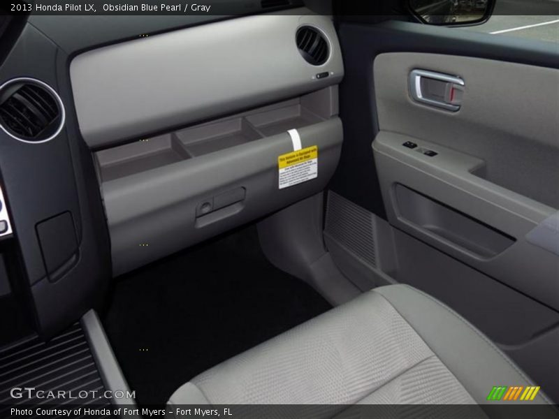 Obsidian Blue Pearl / Gray 2013 Honda Pilot LX