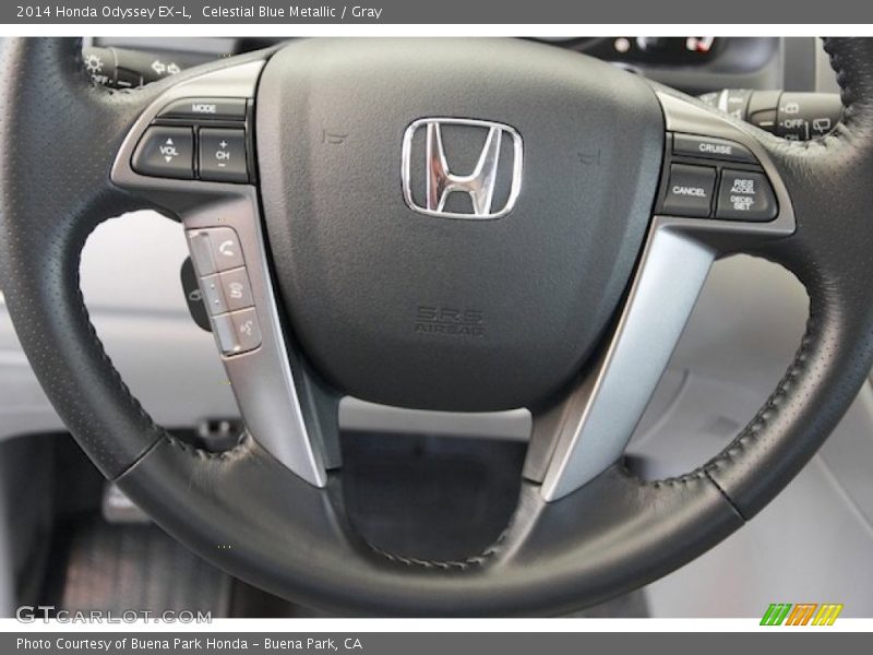 Celestial Blue Metallic / Gray 2014 Honda Odyssey EX-L