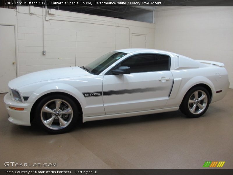 Performance White / Black/Dove Accent 2007 Ford Mustang GT/CS California Special Coupe