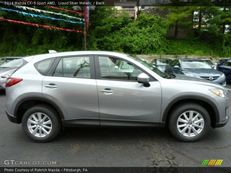 Liquid Silver Metallic / Black 2014 Mazda CX-5 Sport AWD