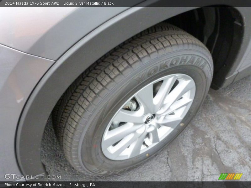 Liquid Silver Metallic / Black 2014 Mazda CX-5 Sport AWD