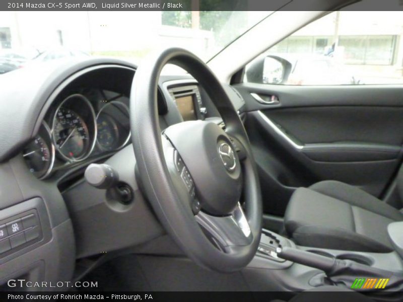 Liquid Silver Metallic / Black 2014 Mazda CX-5 Sport AWD