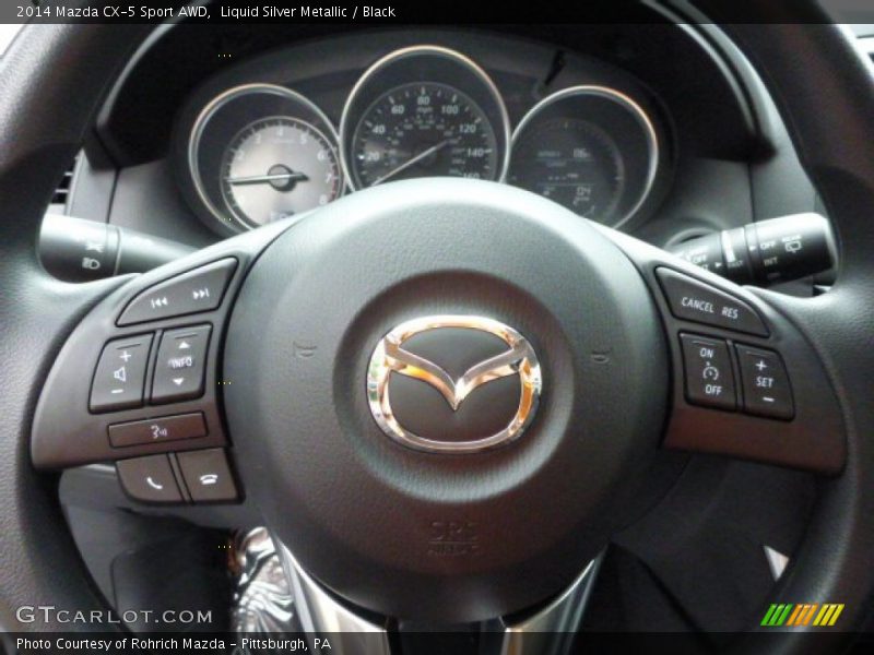 Liquid Silver Metallic / Black 2014 Mazda CX-5 Sport AWD