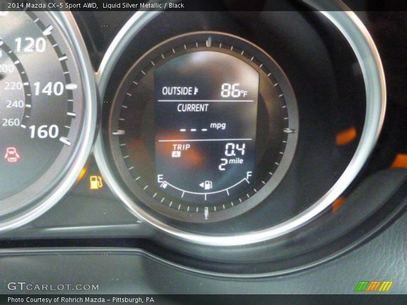 Liquid Silver Metallic / Black 2014 Mazda CX-5 Sport AWD