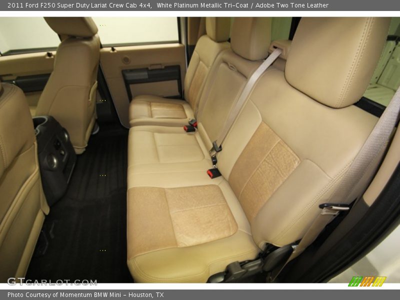 White Platinum Metallic Tri-Coat / Adobe Two Tone Leather 2011 Ford F250 Super Duty Lariat Crew Cab 4x4
