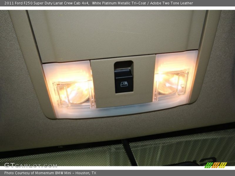 White Platinum Metallic Tri-Coat / Adobe Two Tone Leather 2011 Ford F250 Super Duty Lariat Crew Cab 4x4