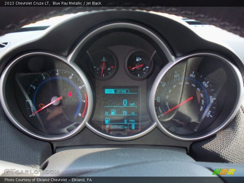 Blue Ray Metallic / Jet Black 2013 Chevrolet Cruze LT