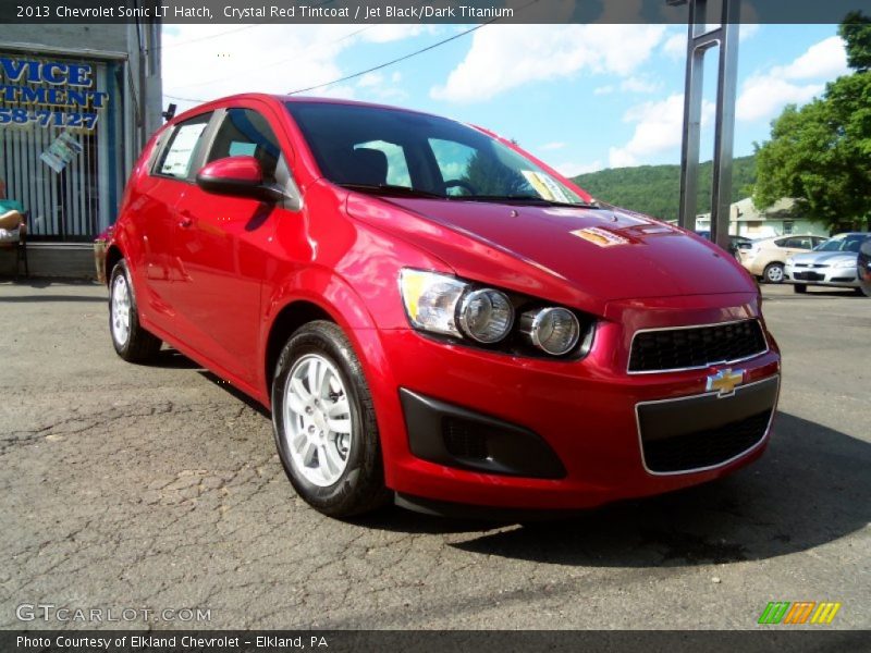 Crystal Red Tintcoat / Jet Black/Dark Titanium 2013 Chevrolet Sonic LT Hatch