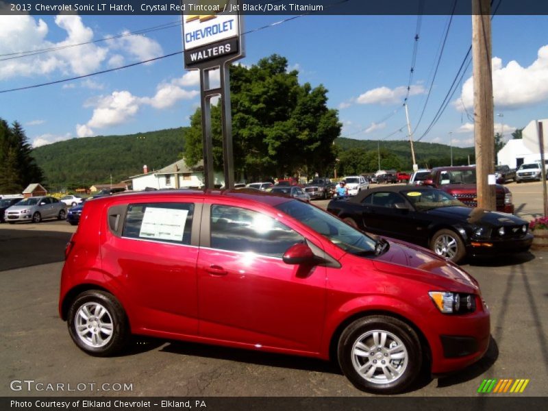 Crystal Red Tintcoat / Jet Black/Dark Titanium 2013 Chevrolet Sonic LT Hatch