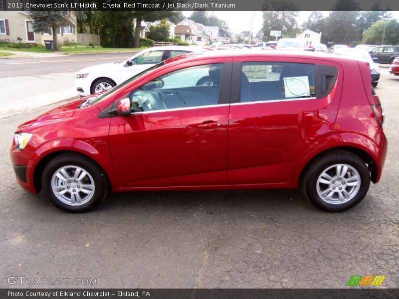 Crystal Red Tintcoat / Jet Black/Dark Titanium 2013 Chevrolet Sonic LT Hatch