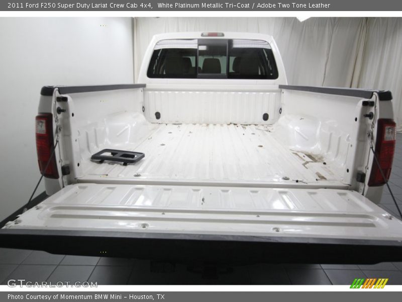 White Platinum Metallic Tri-Coat / Adobe Two Tone Leather 2011 Ford F250 Super Duty Lariat Crew Cab 4x4