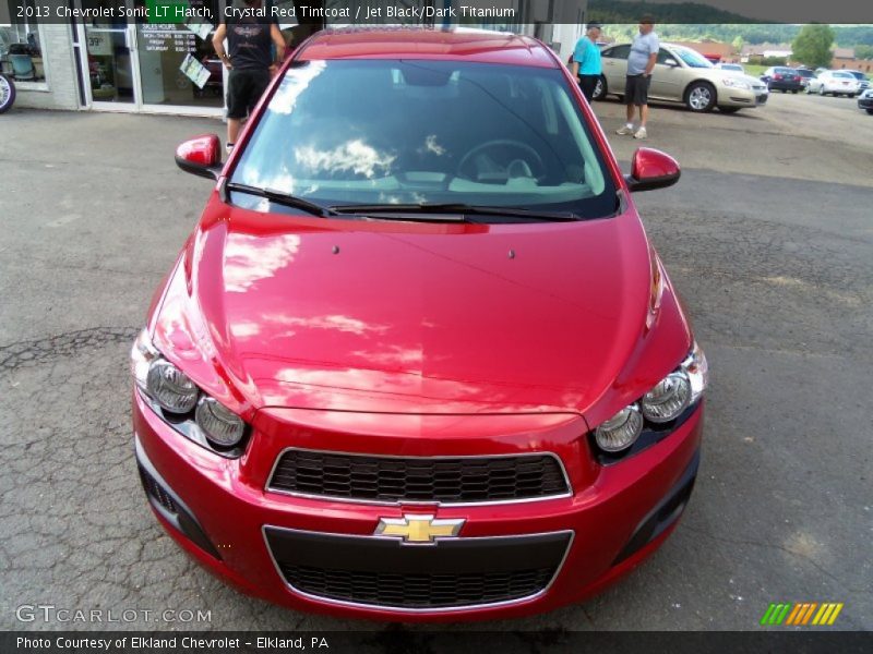 Crystal Red Tintcoat / Jet Black/Dark Titanium 2013 Chevrolet Sonic LT Hatch