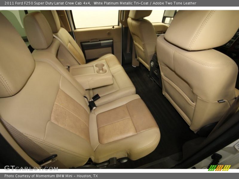White Platinum Metallic Tri-Coat / Adobe Two Tone Leather 2011 Ford F250 Super Duty Lariat Crew Cab 4x4