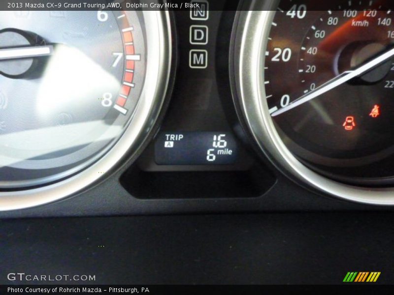 Dolphin Gray Mica / Black 2013 Mazda CX-9 Grand Touring AWD