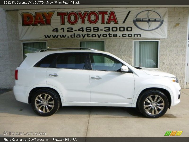 Snow White Pearl / Black 2012 Kia Sorento SX V6 AWD