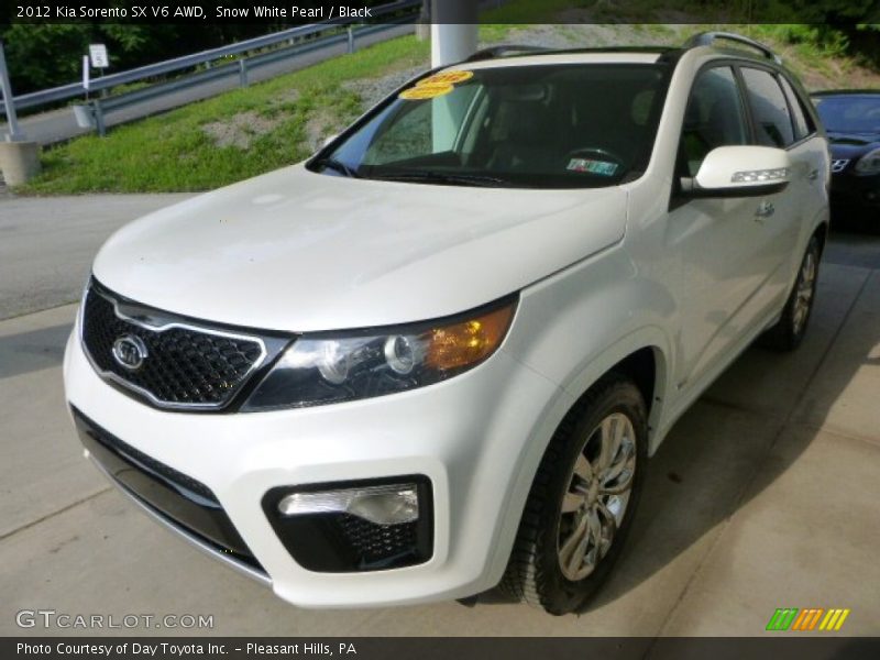Snow White Pearl / Black 2012 Kia Sorento SX V6 AWD