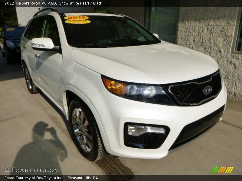 Snow White Pearl / Black 2012 Kia Sorento SX V6 AWD