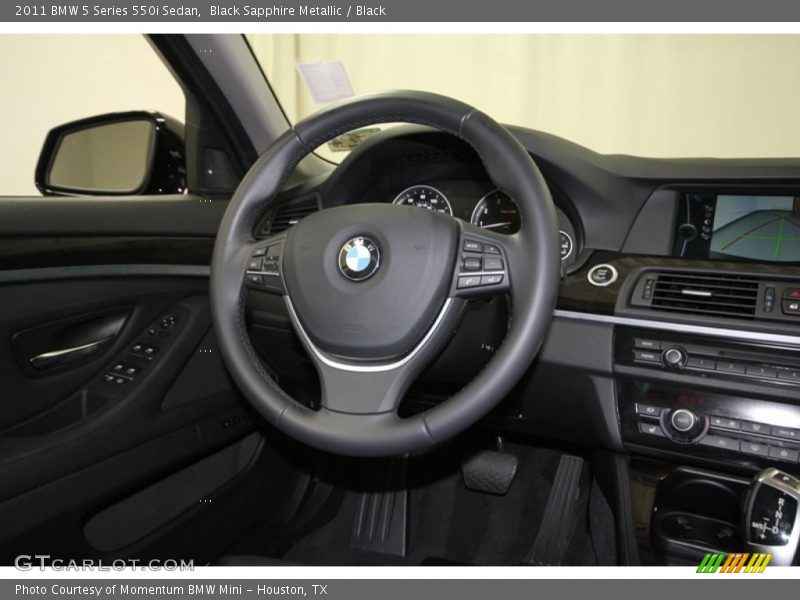 Black Sapphire Metallic / Black 2011 BMW 5 Series 550i Sedan