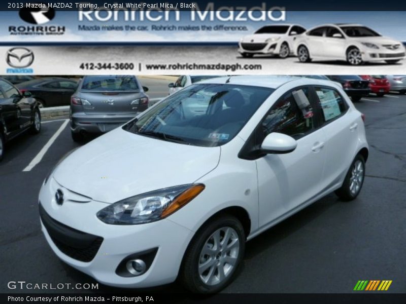 Crystal White Pearl Mica / Black 2013 Mazda MAZDA2 Touring