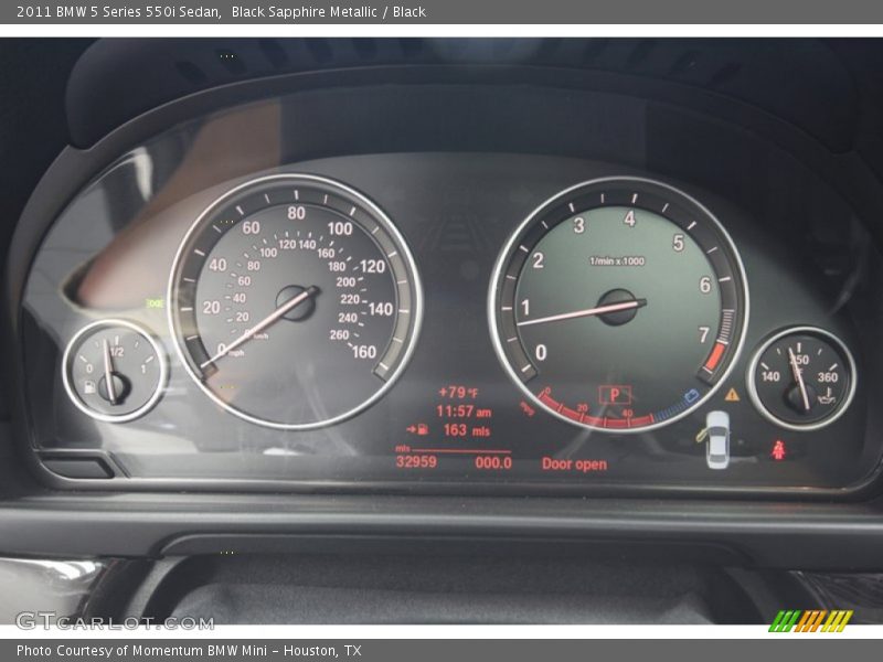 Black Sapphire Metallic / Black 2011 BMW 5 Series 550i Sedan