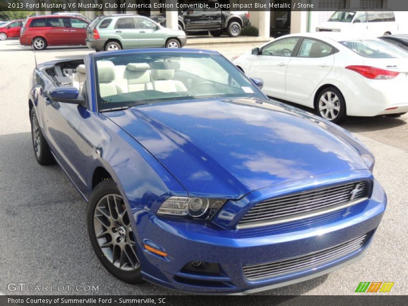 Front 3/4 View of 2013 Mustang V6 Mustang Club of America Edition Convertible